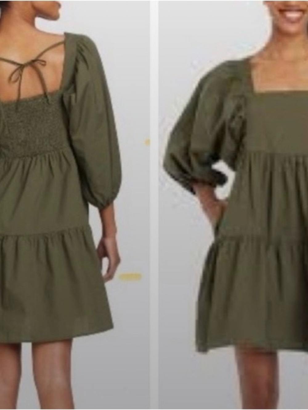 a new day Olive Green Smocked Dress